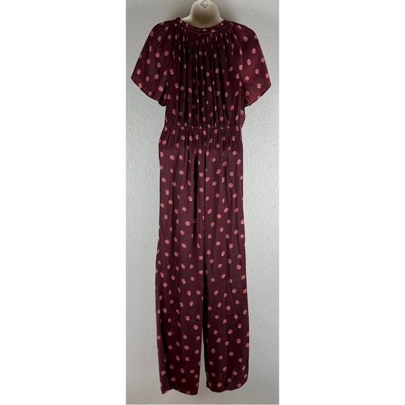 Hatch The Regina Jumpsuit Wine Camellia Floral Print, size Medium / 2 - Picture 4 of 12